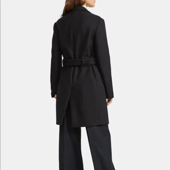 NWT Theory Modus Superlight Long Black Peacoat Size Small MSRP $895 - Picture 5 of 5